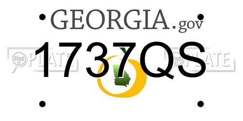 1737QS Georgia License Plate