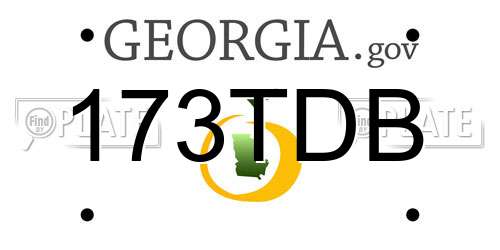 173TDB Georgia License Plate