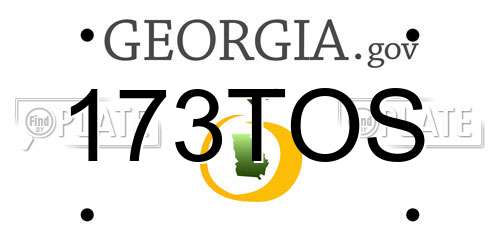 173TOS Georgia License Plate