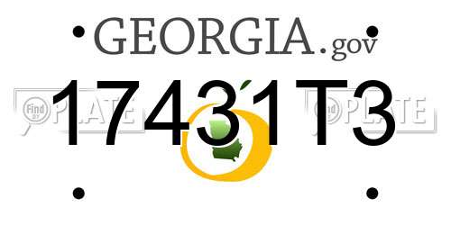17431T3 Georgia License Plate