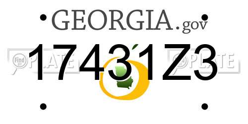 17431Z3 Georgia License Plate