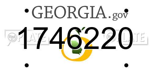 1746220 Georgia License Plate
