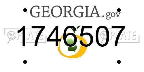 1746507 Georgia License Plate