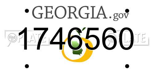1746560 Georgia License Plate