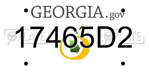 17465D2 Georgia License Plate
