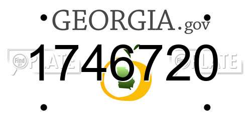 1746720 Georgia License Plate