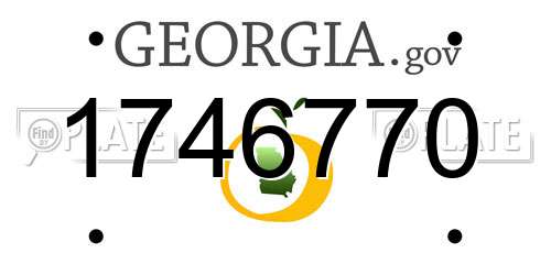 1746770 Georgia License Plate
