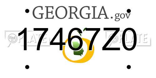 17467Z0 Georgia License Plate