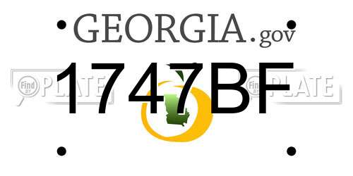 1747BF Georgia License Plate
