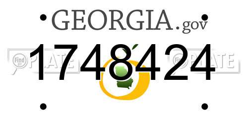 1748424 Georgia License Plate
