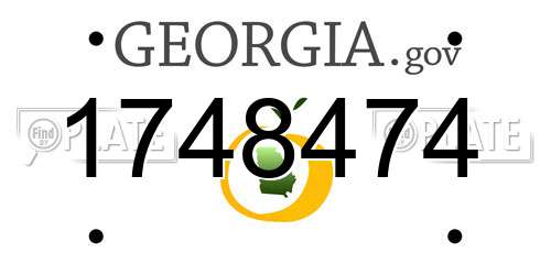 1748474 Georgia License Plate