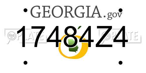17484Z4 Georgia License Plate