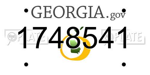 1748541 Georgia License Plate