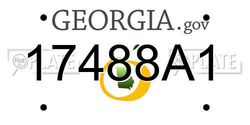 17488A1 Georgia License Plate