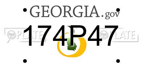 174P47 Georgia License Plate