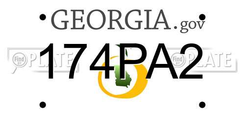 174PA2 Georgia License Plate