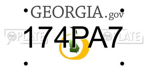 174PA7 Georgia License Plate