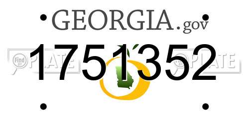 1751352 Georgia License Plate