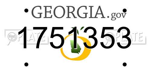 1751353 Georgia License Plate
