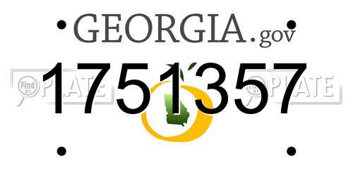 1751357 Georgia License Plate