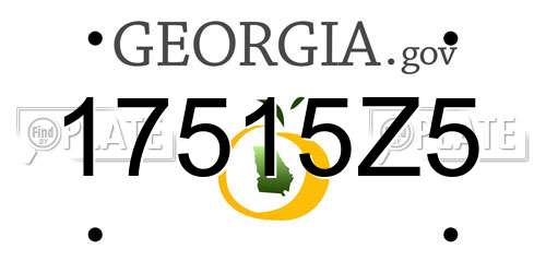 17515Z5 Georgia License Plate