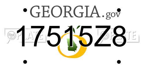 17515Z8 Georgia License Plate