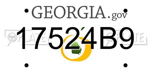 17524B9 Georgia License Plate