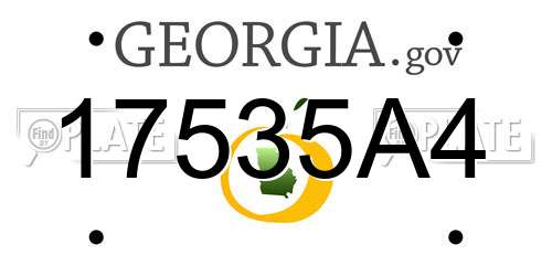 17535A4 Georgia License Plate