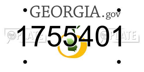 1755401 Georgia License Plate