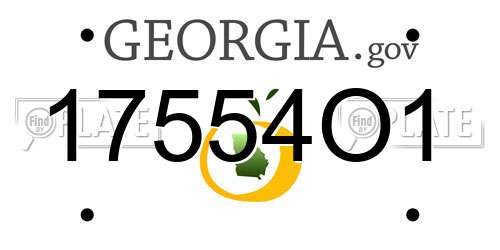 17554O1 Georgia License Plate