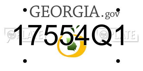 17554Q1 Georgia License Plate