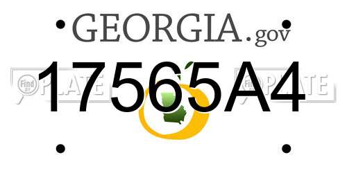 17565A4 Georgia License Plate