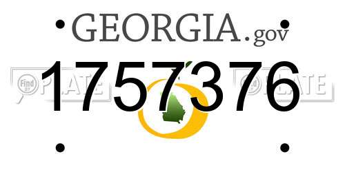 1757376 Georgia License Plate