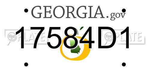 17584D1 Georgia License Plate