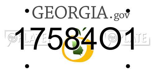 17584O1 Georgia License Plate