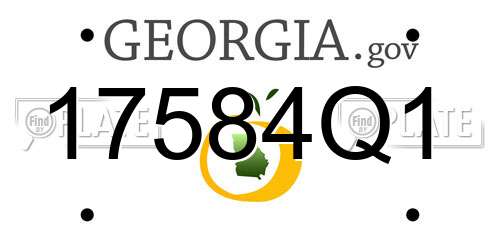 17584Q1 Georgia License Plate