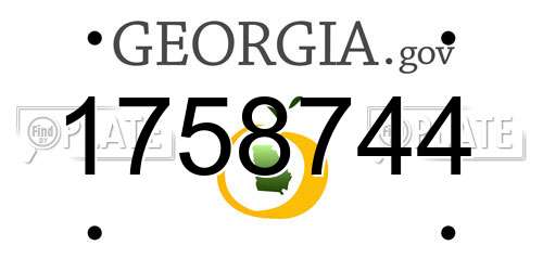 1758744 Georgia License Plate