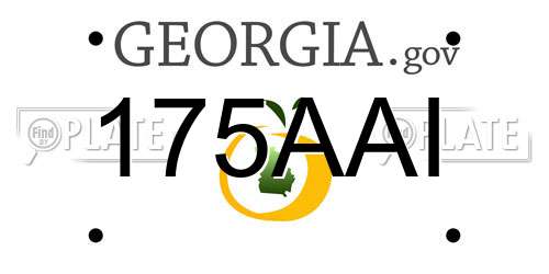 175AAI Georgia License Plate
