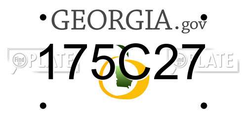 175C27 Georgia License Plate