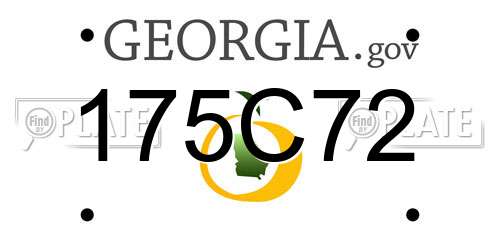 175C72 Georgia License Plate