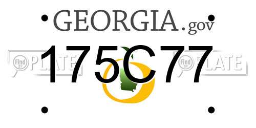 175C77 Georgia License Plate