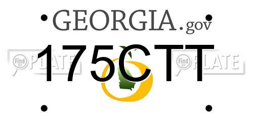 175CTT Georgia License Plate