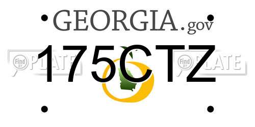 175CTZ Georgia License Plate