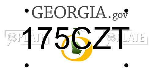 175CZT Georgia License Plate