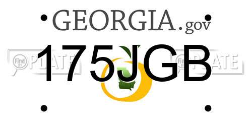 175JGB Georgia License Plate