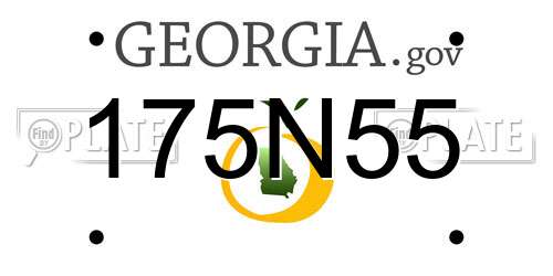 175N55 Georgia License Plate