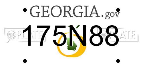 175N88 Georgia License Plate