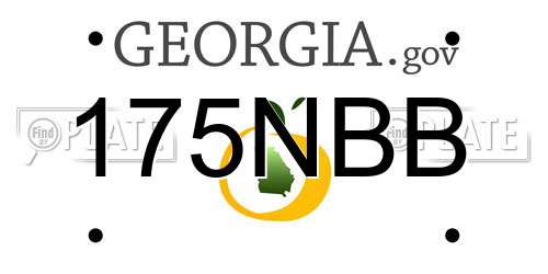 175NBB Georgia License Plate
