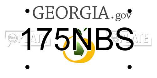 175NBS Georgia License Plate