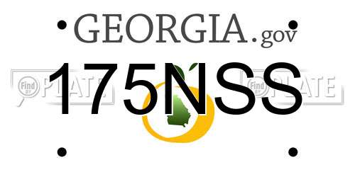 175NSS Georgia License Plate